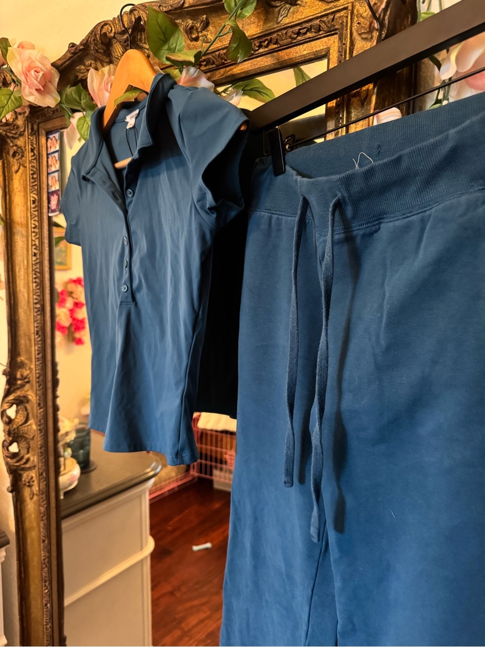 Garage Teal Polo Top with Snatch Booty StretchTerry™ Pants - Picture 2 of 7